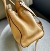 [Pre-Owned] Khaki Leather Crosshatch Shoulder Bag - Very Good #ANLAY9
