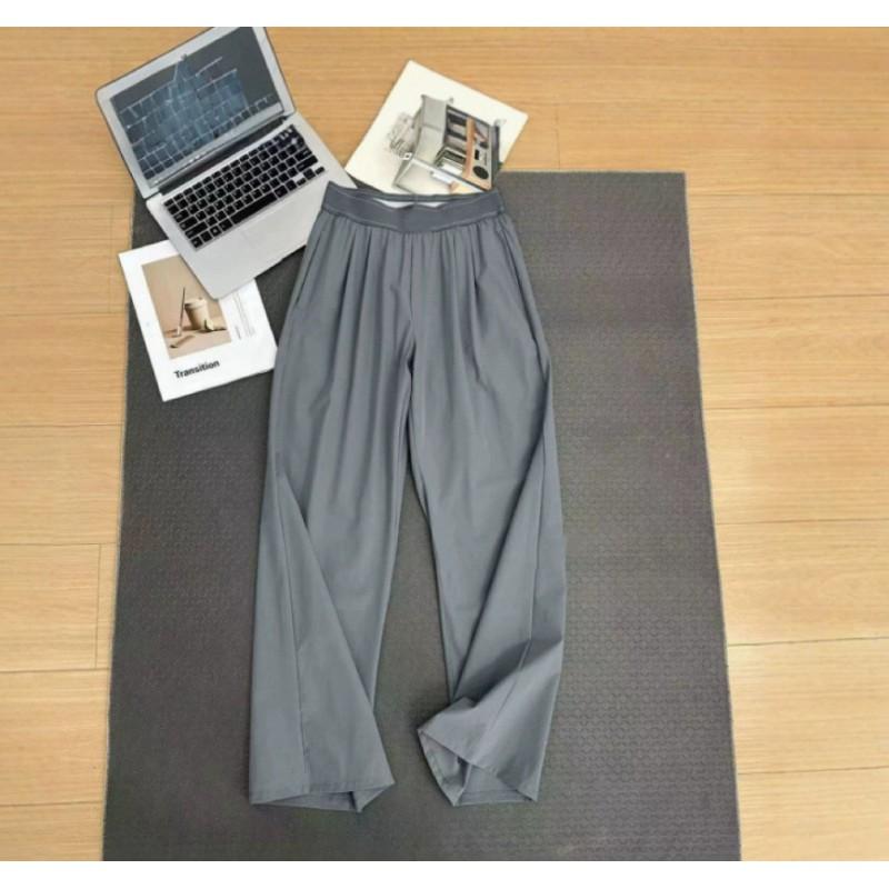 Womens High Waist Wide Leg Pants Casual Stretch Trousers Yoga Sports Daily Wear
