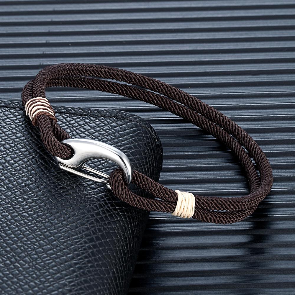 Edelstahl Hummer Federverschluss Doppelfaden Geflochtenes Seil Armband für Männer Frauen Paar Schmuck Geschenke