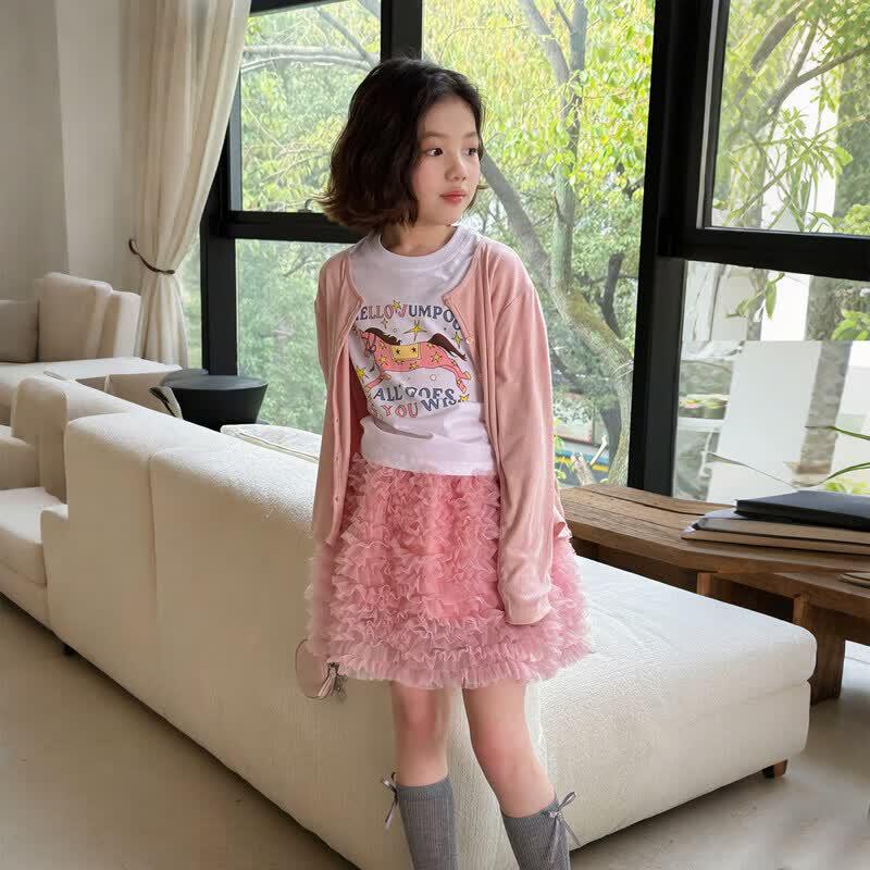 SEVEN BOBISKB2639 Girls' Summer Parent-Child Korean Style Separates