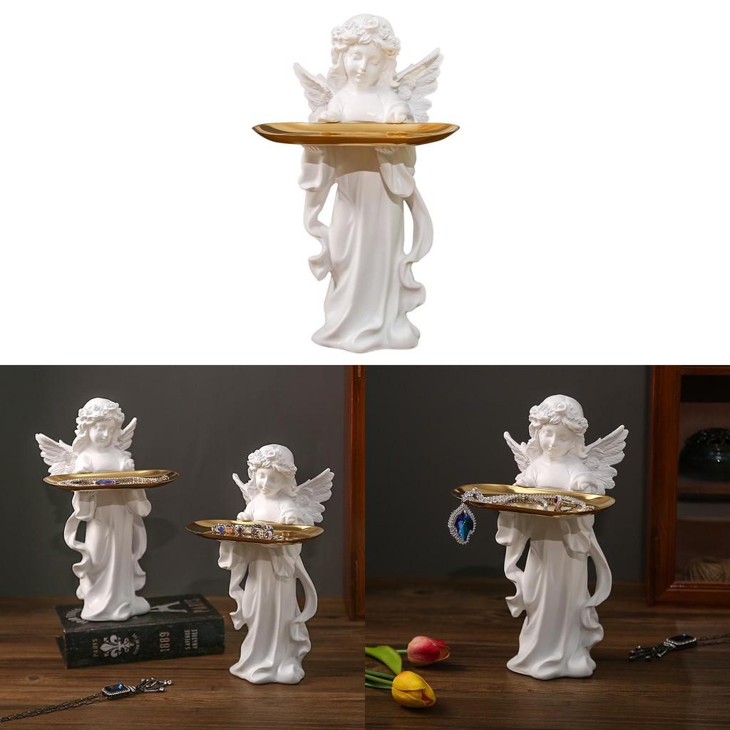 Style European Angel Tray Resin Craft Key Holder Jewelry Decoration Organizer