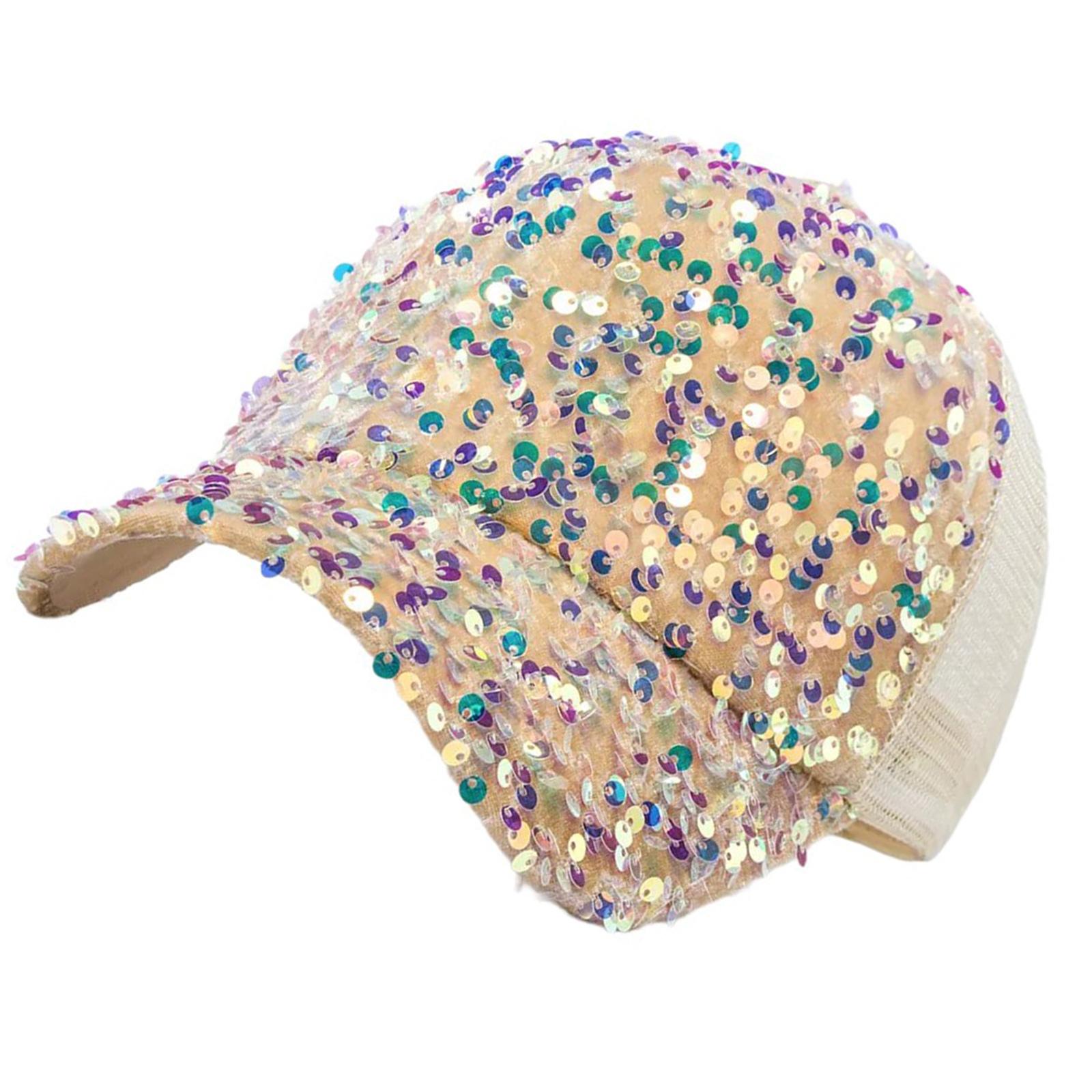 

Уникальная бейсболка с пайетками, регулируемая шляпа для хвостика для повседневной носки и спорта для мужчин, женщин, подростков