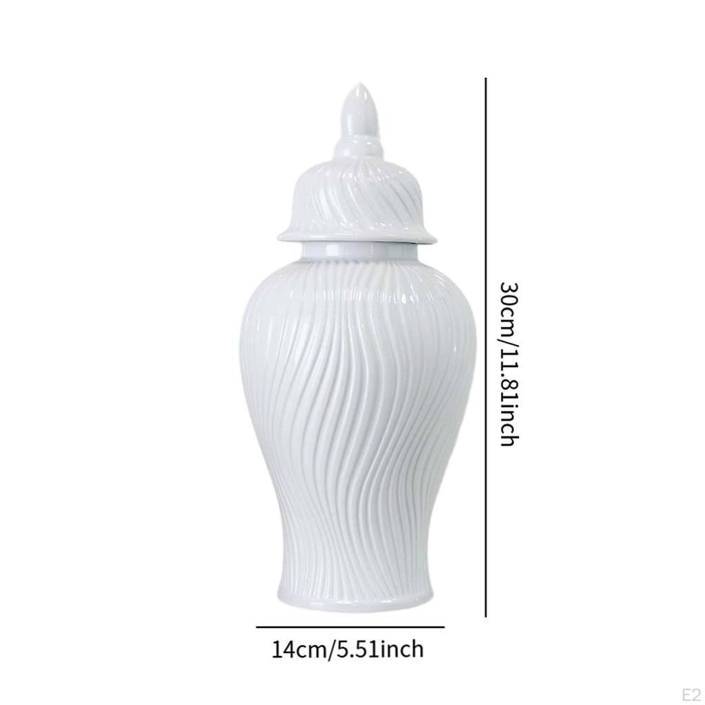 -Ingwertopf, Porzellanvase mit Deckel, multifunktionale dekorative Blumenvase für Sammler