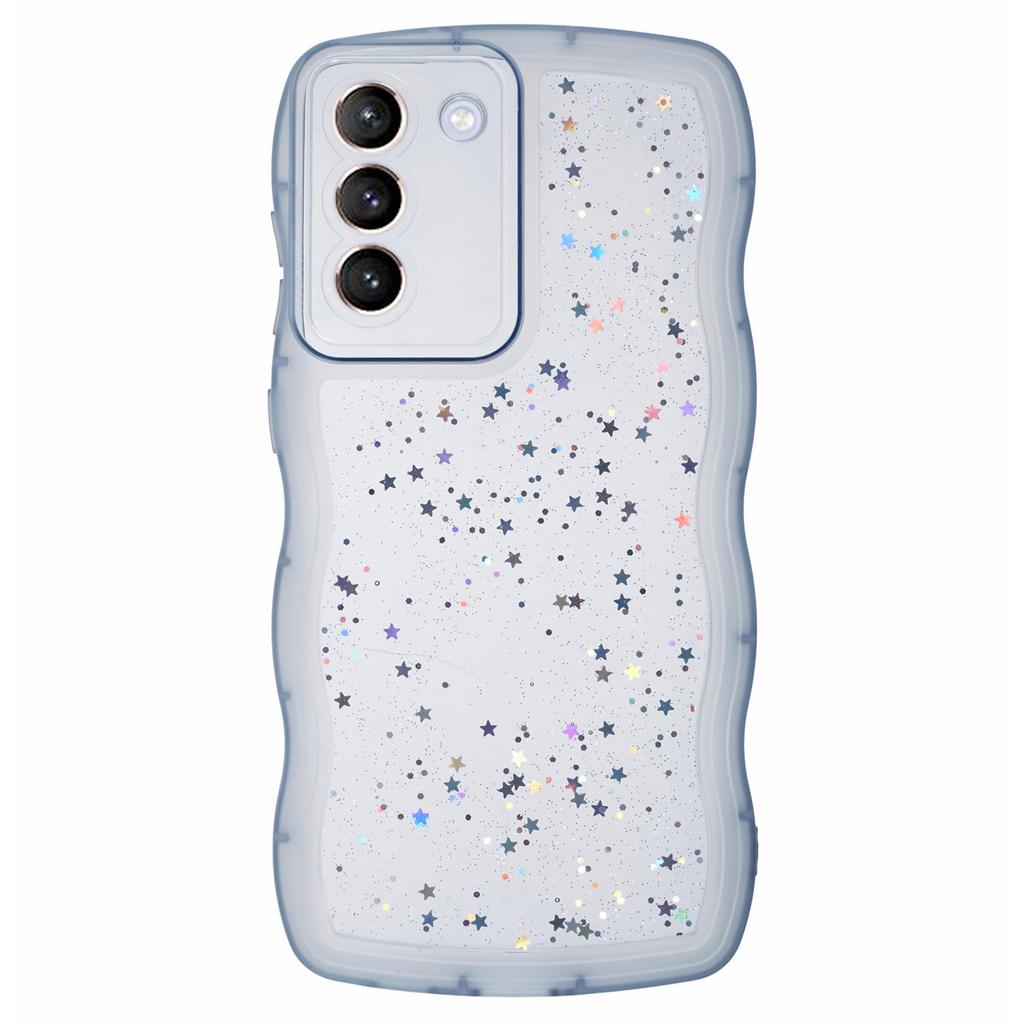 JTW Series for Samsung Galaxy S21 FE 5G Case Wave Frame Curly Shape TPU Epoxy Phone Cover