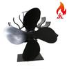 Vier Blätter für Kaminventilator-Ersatz Aluminiumlegierung Kamin Vier Blätter Heimheizung Wärmend Präzise Passform Leichtgewicht Kamin