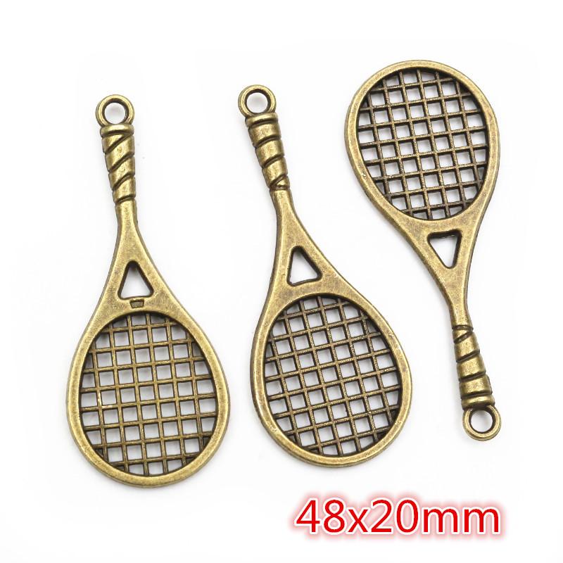 

10pcs Badminton Chrams Metal Alloy Antique Silver Plated Bronze Pendants DIY Charms DIY Jewelry Making Findings Accessories