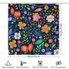 Colorful Floral Shower Curtain Waterproof Fabric Decorative Bath Accessories Set For Home Bathroom Various Sizes Available