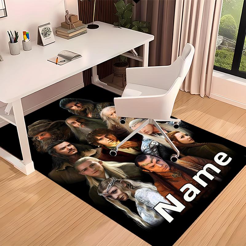 Custom Personalization The Fellowship of the Ring Print Area Rug - Soft, Washable Non-Slip Indoor Mat,Living Room,Home&Office Decorative Rug