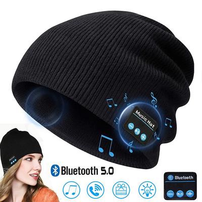 Bluetooth Beanie Mütze Kopfhörer Musik Mütze M5 Winter Drahtlose Kopfhörer Kappe USB Aufladbare Headset Mit Mikrofon Sport Für IPhone Xiaomi Samsung Telefon