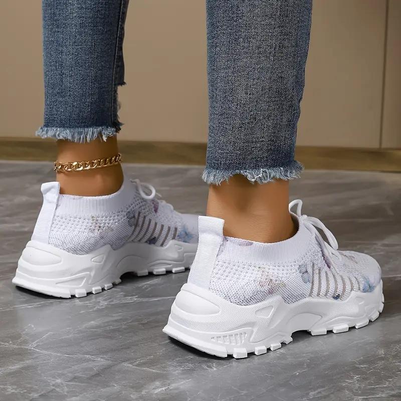 Women's Butterfly Pattern Casual Shoes Lightweight Sports Shoes
