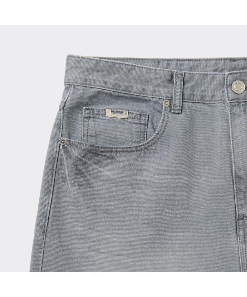 Keoseuuteommellou Gray Straight Fit Jeans Cwpam26384Gyx