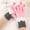 Double Layer Gloves Fleece Lined Thick Polar Fleece Jacquard Knit Warm Winter Riding Ski Gloves Women