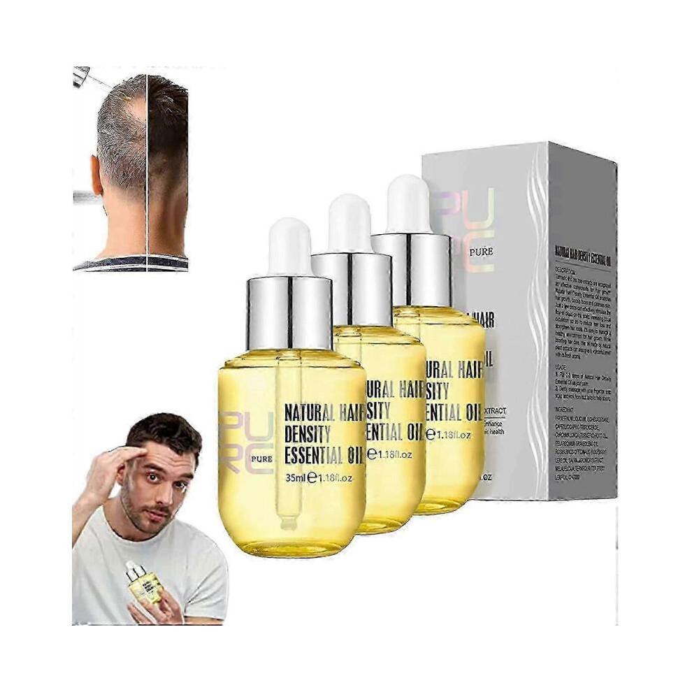 Purc Hair Density Essential Oil, Purc Oil for Hair Growth, Natural Hair Regrowth Serum for Women & Men (3PCS)