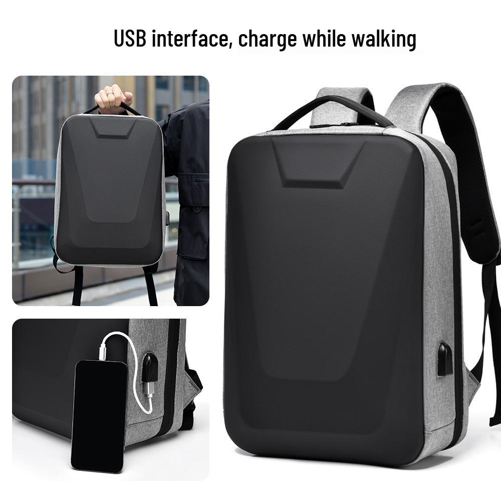 Men's Large Capacity USB Laptop Backpack for College Students and Commuters