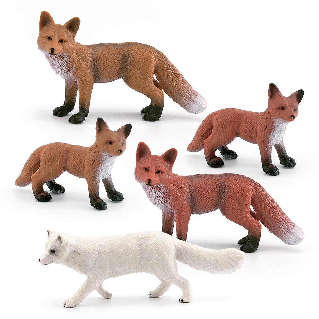 Lifelike Pvc Fox Models In Five Unique Colors For Forest Decoration And Play