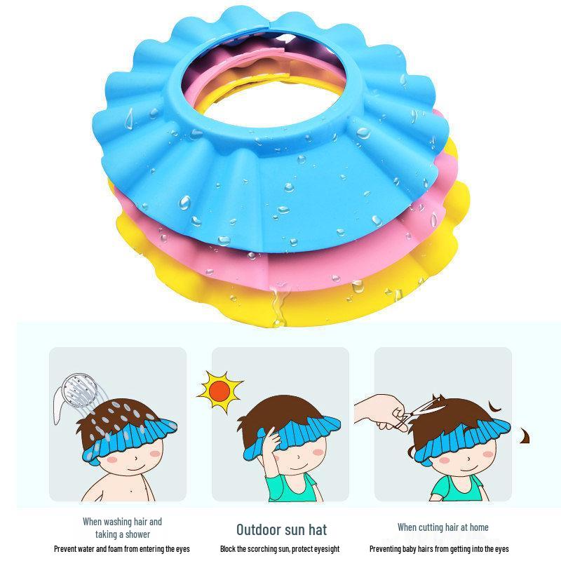 Adjustable Waterproof Baby and Toddler Shampoo Cap with Ear Protection