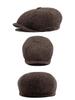 Men's Vintage Herringbone Wool Blend Newsboy Cap for Autumn/Winter