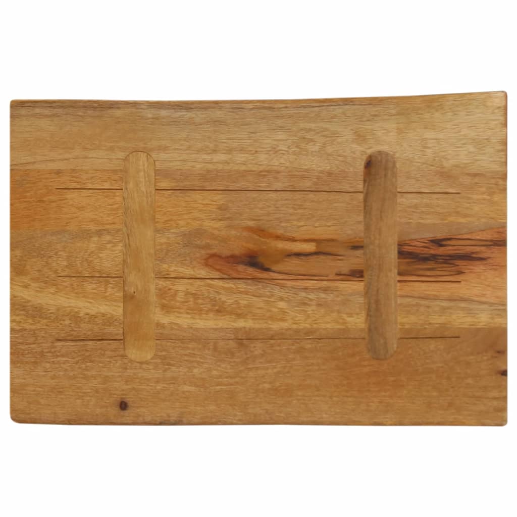Blat Stołu, 50X40X3,8 Cm, Naturalna Krawędź, Lite Drewno Mango
