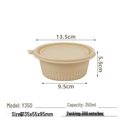 Yuanzhenghe Biodegradable Round Corn Starch Takeaway Food Containers