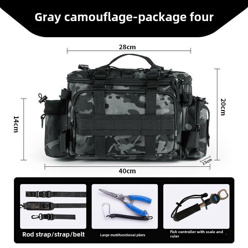 "Luya Multifunctional Waterproof Fishing Gear Waist & Messenger Bag – Large Capacity Rod & Storage Bag"