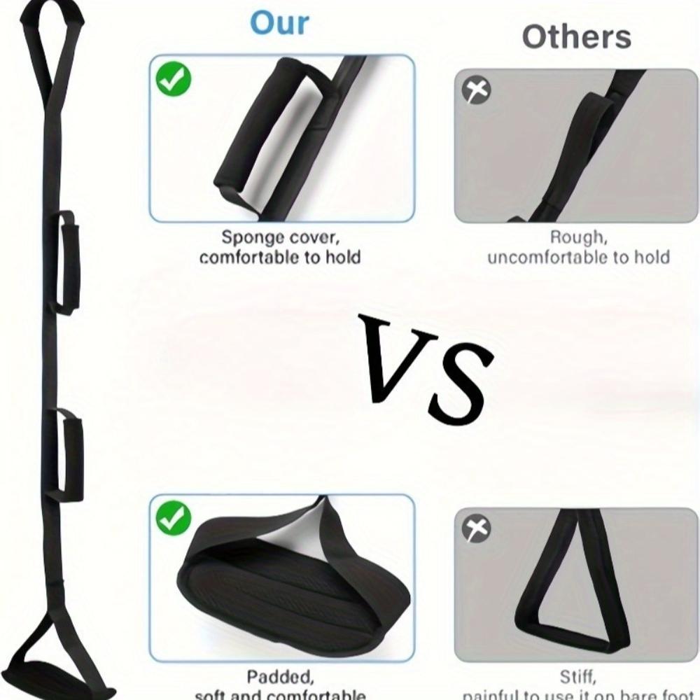 Recovery Leg Lift with Soft Grip and Ankle Loop - Portable Folding Bedside Assist Device for Easy Entry and Exit