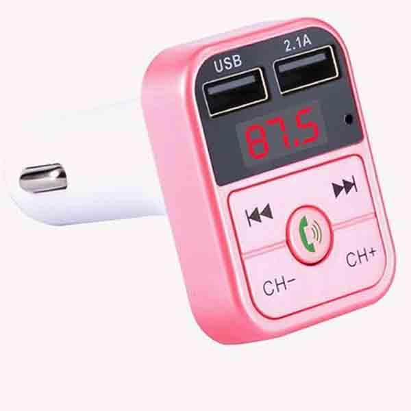 Bil Bluetooth 5.0 FM-sender Trådløs håndfri lydmottaker Auto MP3-spiller 2.1A Dual USB Hurtiglader Biltilbehør