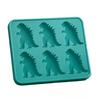 Ice Cube Mold Food Grade Silicone Ice Tray 6 Cavity Dinosaur Shaped Ice Maker Easy Fill Release Party Cocktail Accessory