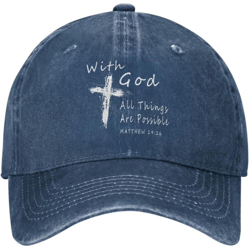 with God All Things are Possible Christian Faith Unisex Baseball Cap