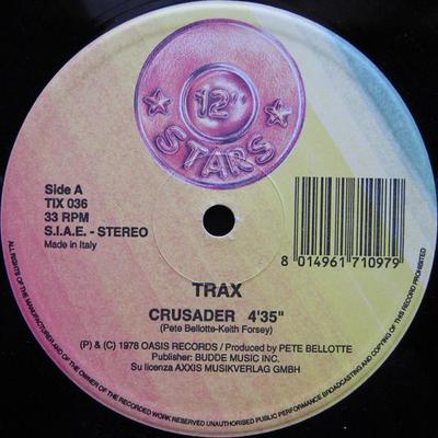 12inch Record TRAX, KONGAS - Crusader / Anikana-O TIX036 12 Inch Stars 1993 Italy Soul/Funk Used