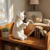 Artistic Cat Sculpture Plastic Glasses Cat Statue Cute Desktop Statue  Desktop Decor