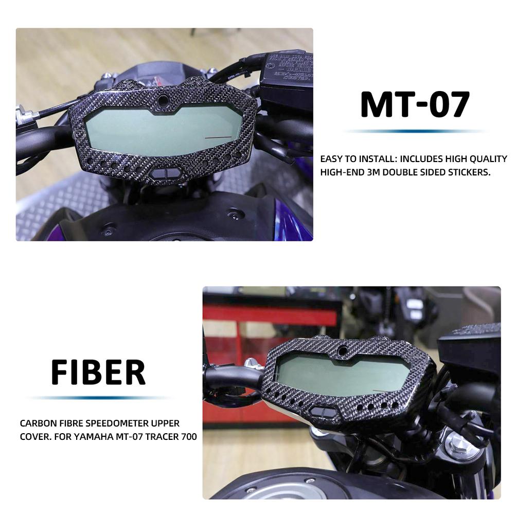 For MT FZ 07 Motorcycle Carbon Fibre Instrument Surround Gauge Panel Cover For Yamaha MT07 FZ07 2014- Tracer 700