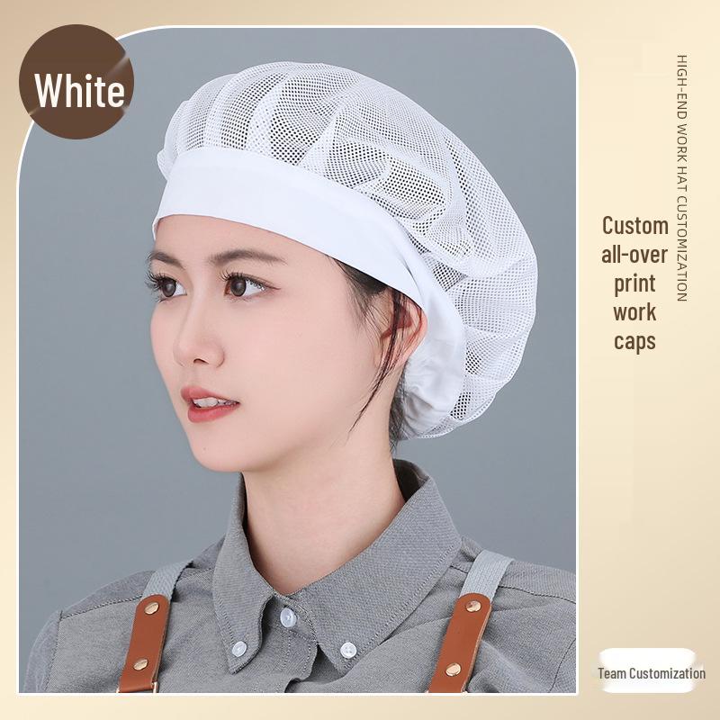 Women's Breathable Dustproof Kitchen Chef Hat - Sanitary Head Cover for Catering and Workshops