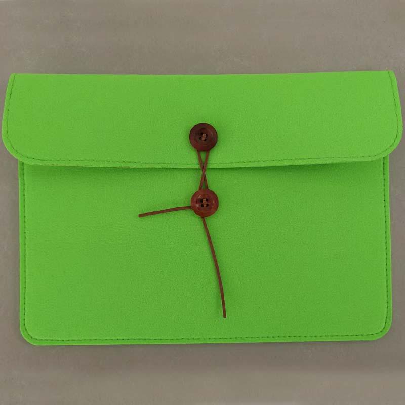 Felt Button-Closure File Bag for Office, Student, Tablet, and Exam Papers - Customizable