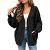 Womens Knit Cardigan 2026 Fall Loose Fit V Neck Single Breasted Sweater CasualPreppy StyleWomens Preppy Style
