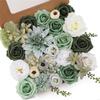 Color Silk Floral Arrangement Gift Box Hollow Stems Fabric Flowers for Wall Decoration Crafts Event Decoration