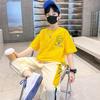 Trendy Summer Boys Outfit Thin Short Sleeve Set Mosquito Proof Pants Stylish Children Clothes