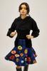 Greedius Blue Melting Flower Mermaid Mini-Skirt