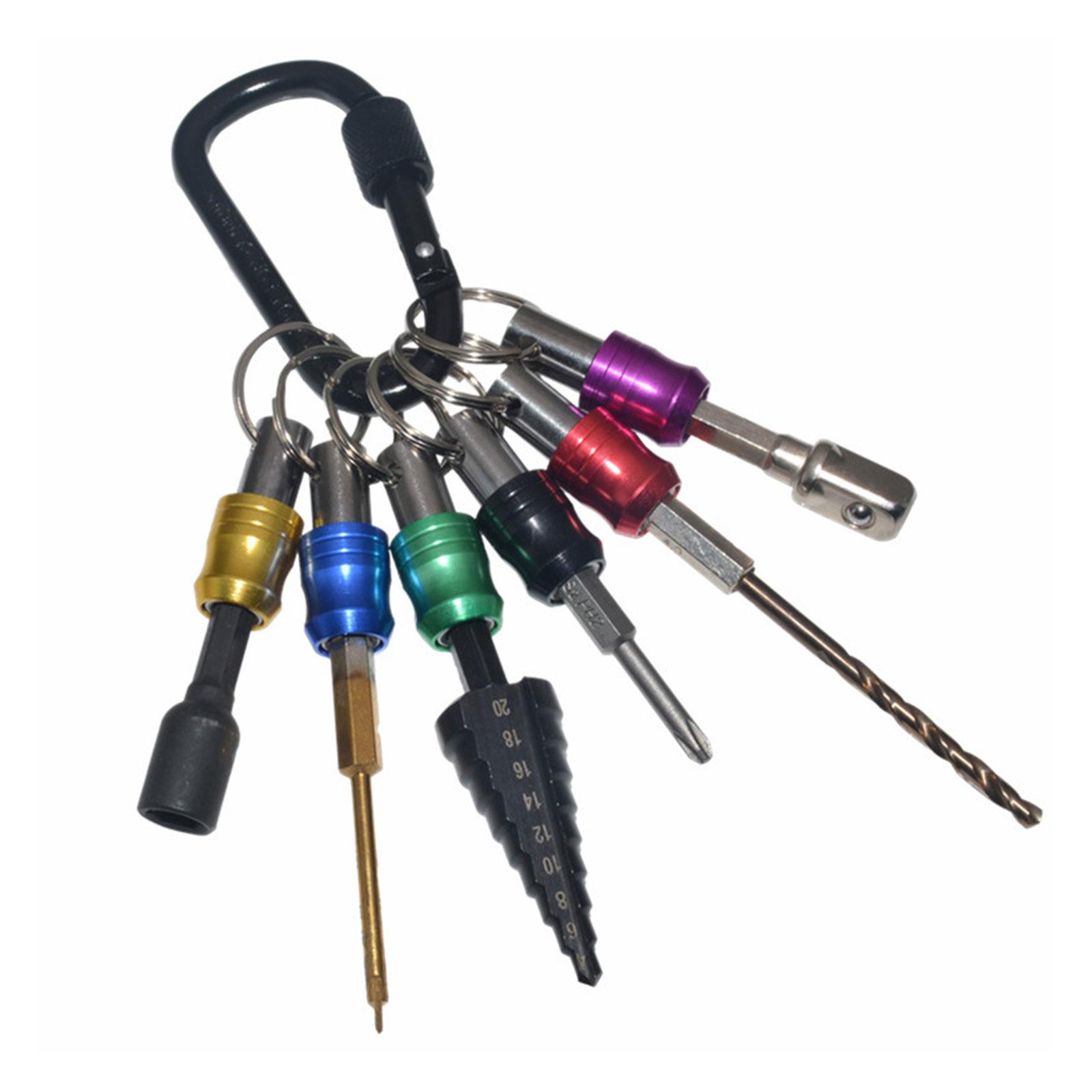 

Качественный брелок из 6 цветных отверток с шестигранным хвостовиком 1/4 дюйма, стильный вид, подходит для дома, офисов, путешествий