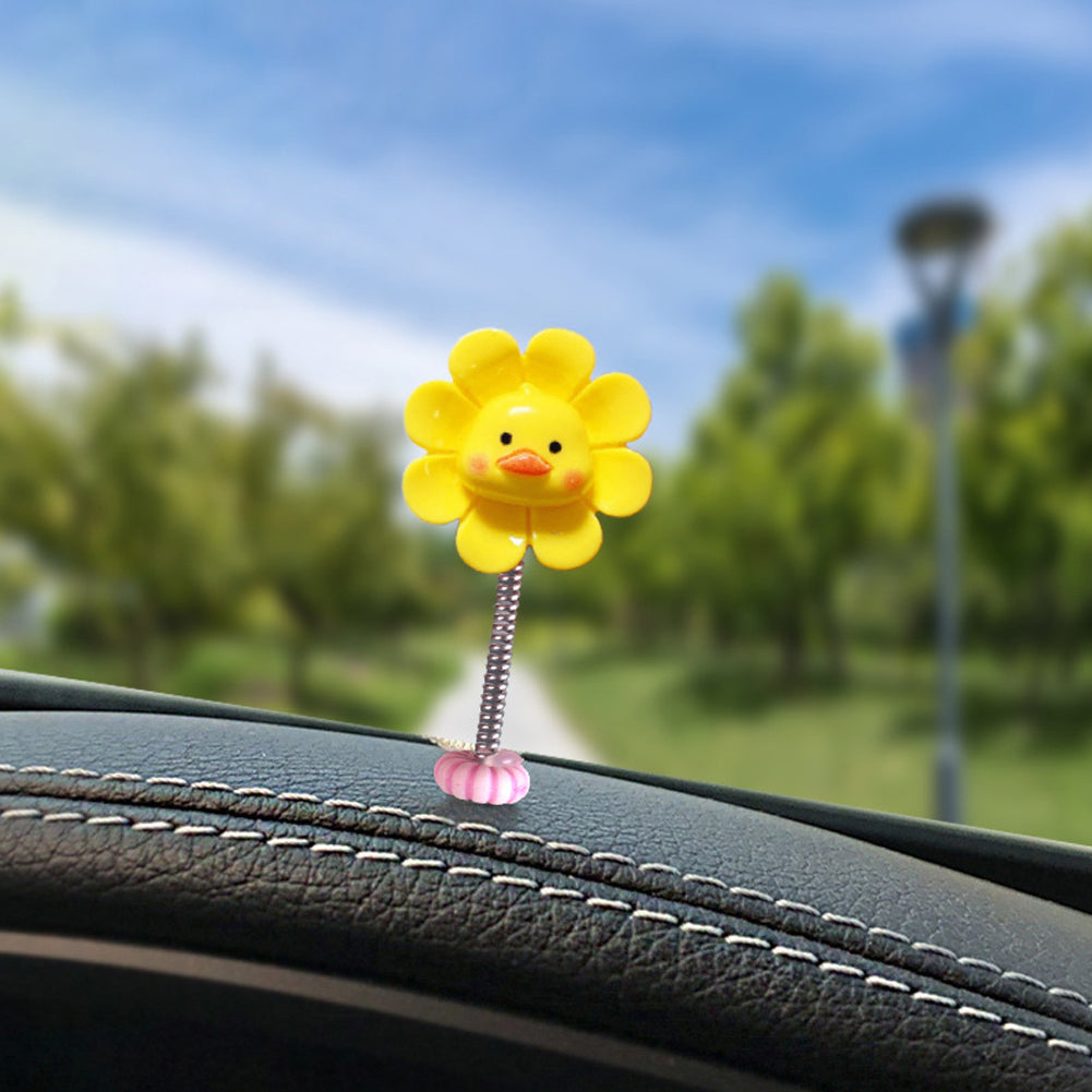 Mașină Desen Animat Clătinare Cap Floare Ornament Decor Clătinare Cap Decor Bandă Dublu-adezivă Accesorii Interioare Ornamente