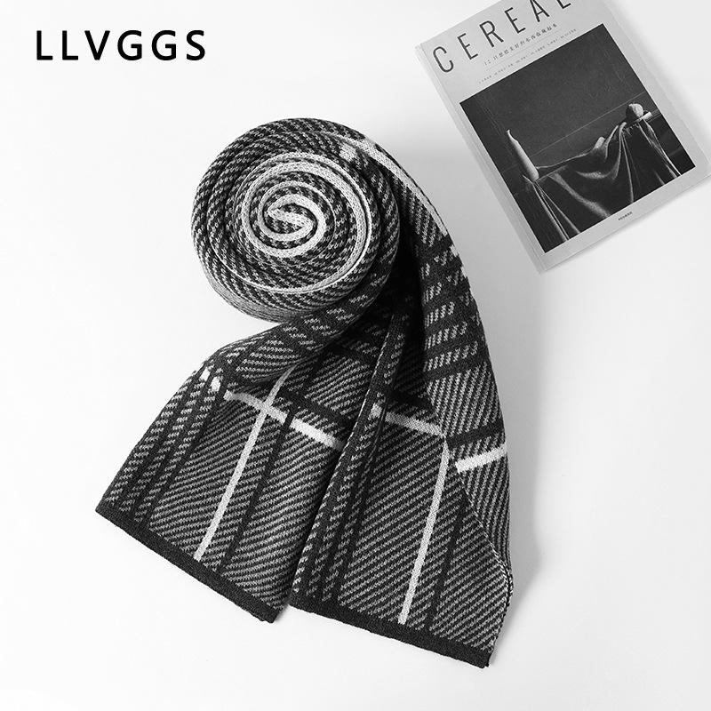 

Spring new cashmere scarf men s striped simple wool scarf fashion warm versatile scarf men 180cm