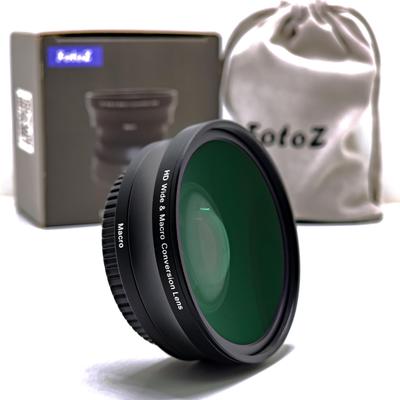 FotoZ Professional HD 49mm Conversion Lens for Canon EOS M50 Mark and Lens Kit 0.75x Wide-Angle (Macro Portion) M6, II, M100, M200, R50, R100, EF-M