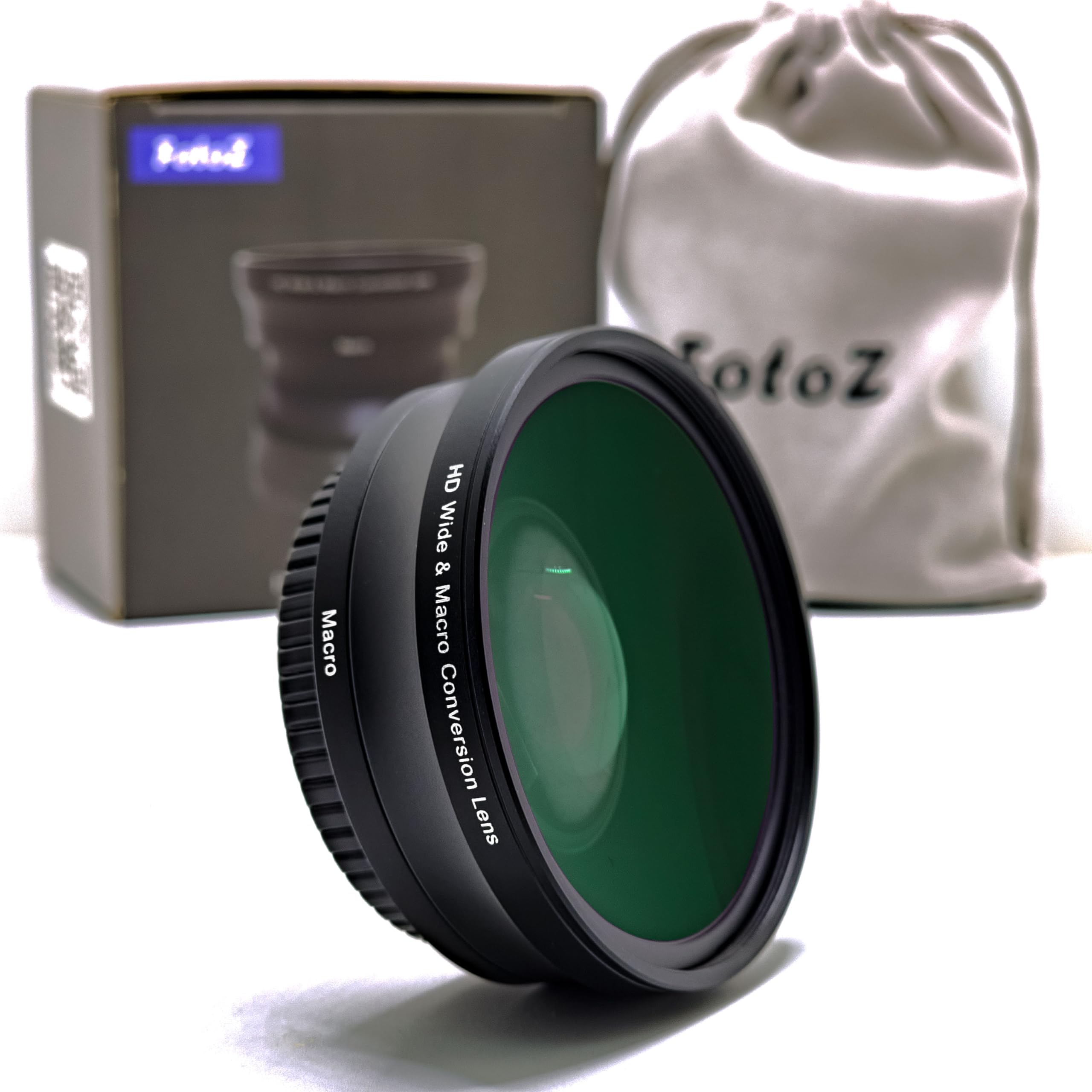 

FotoZ Professional HD 49mm Conversion Lens for Canon EOS M50 Mark and Compatible with Lens Kit 0.75x Wide-Angle (Macro Portion) M6, II, M100, M200,
