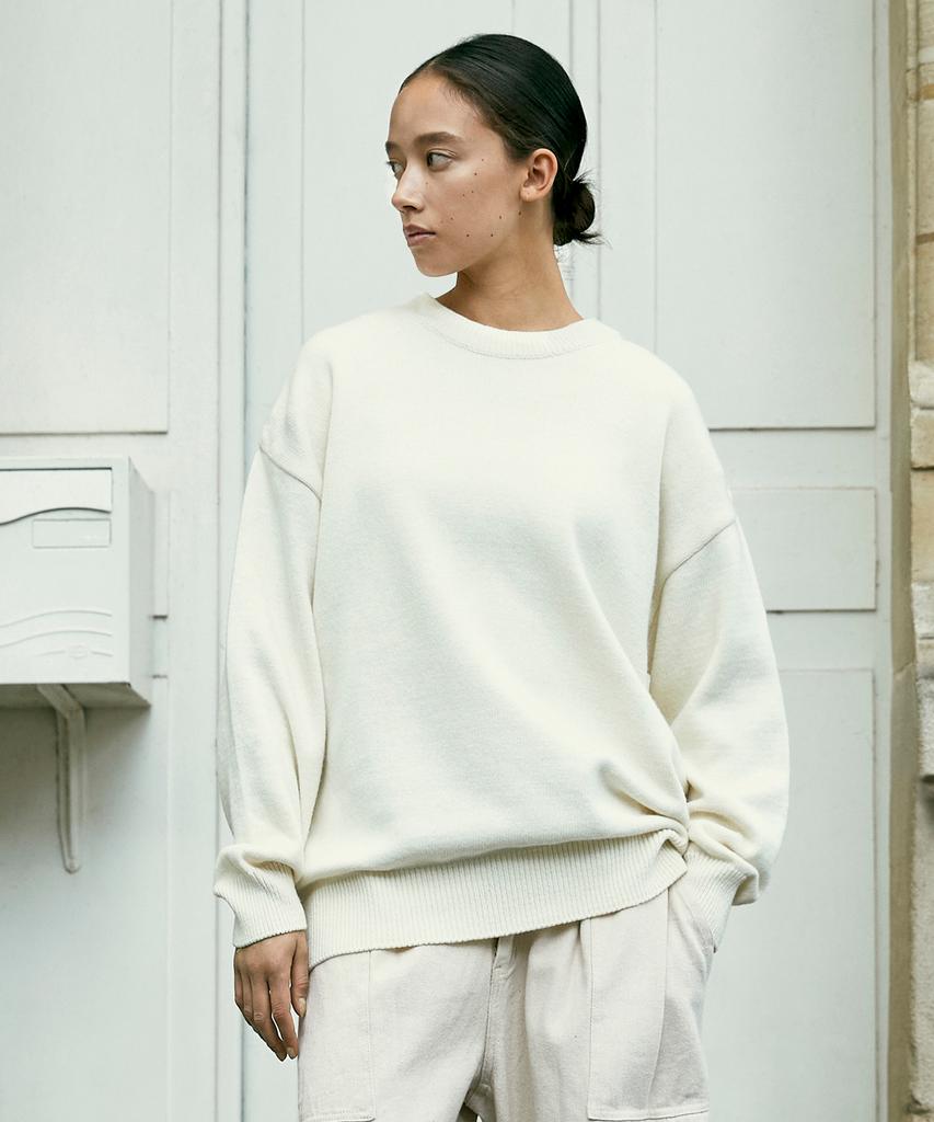 MINIMALPROJECT Wool Embroidered Round Knit Mnt103 [Ivory]