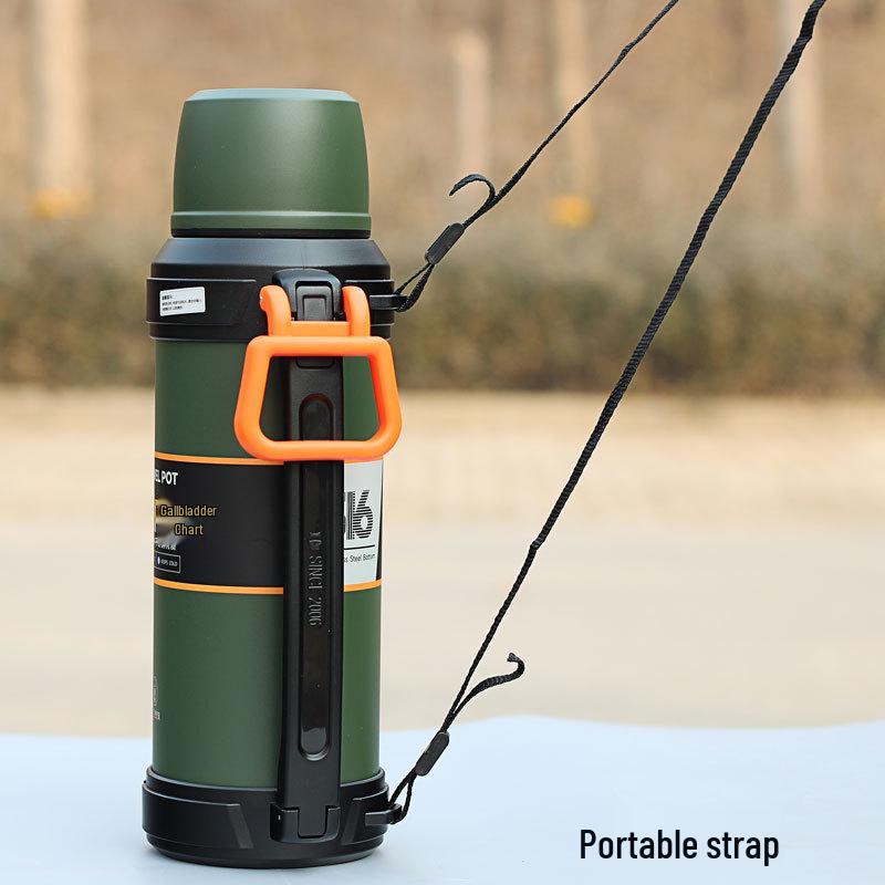 316 Stainless Steel Outdoor Thermos with Tea Separator and Infuser, 2500ml Large Capacity Kettle