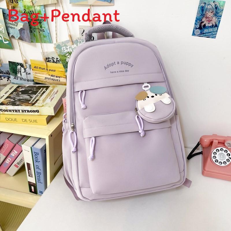 Unisex Casual Backpack With Waterresistant Twill Fabric For School And Travel