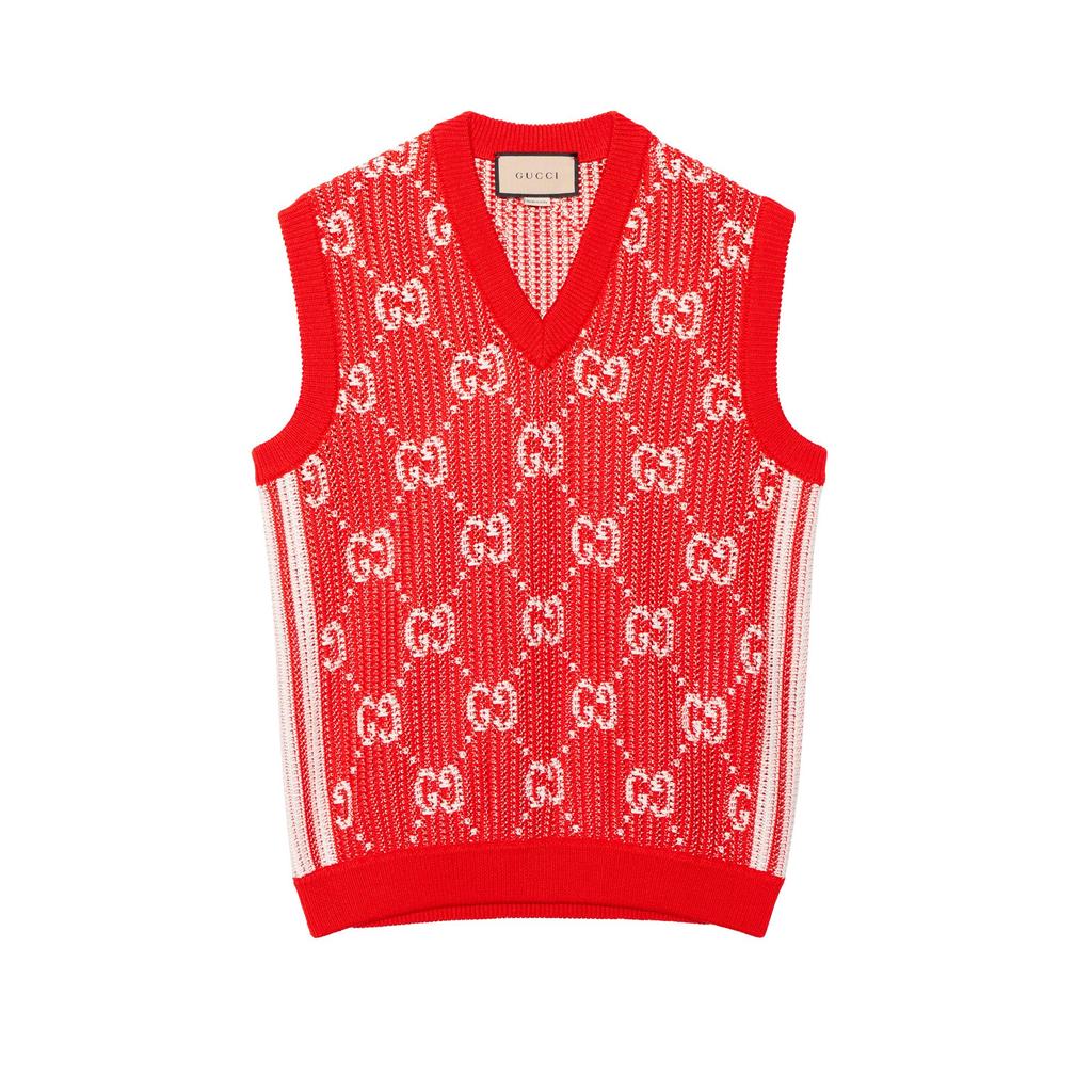 GUCCI Gg Jacquard Knitted Vest 752543XKDF86367