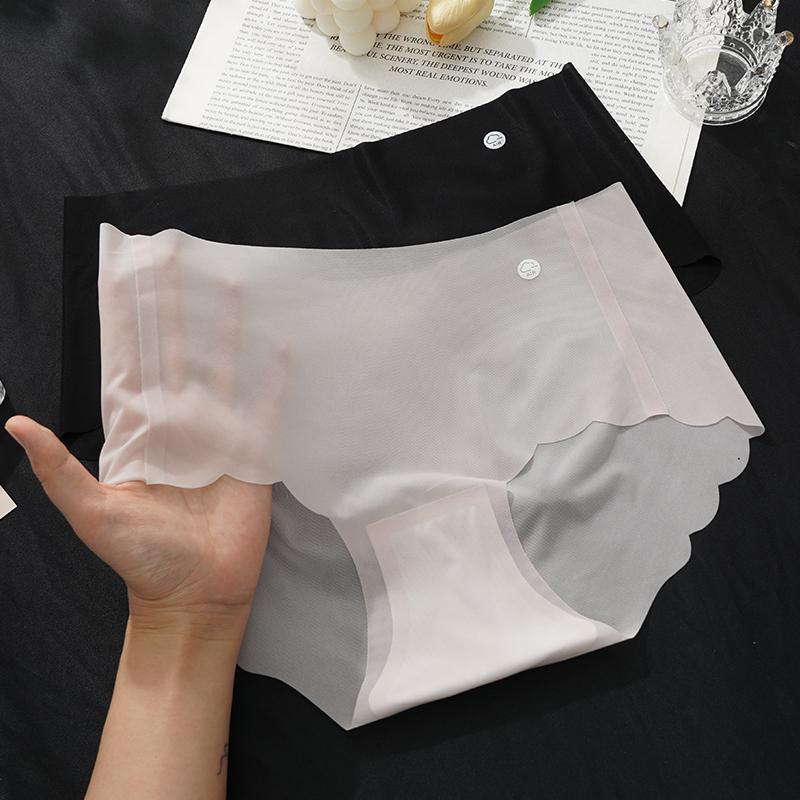 Women's Panties Summer Ice Silk Seamless Lingerie Ladies Underwear Sexy Ultra-thin Sense Quick-drying Briefs
