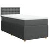 VidaXL Sommier à lattes de lit avec matelas Gris foncé 90x200 cm Tissu 3287354