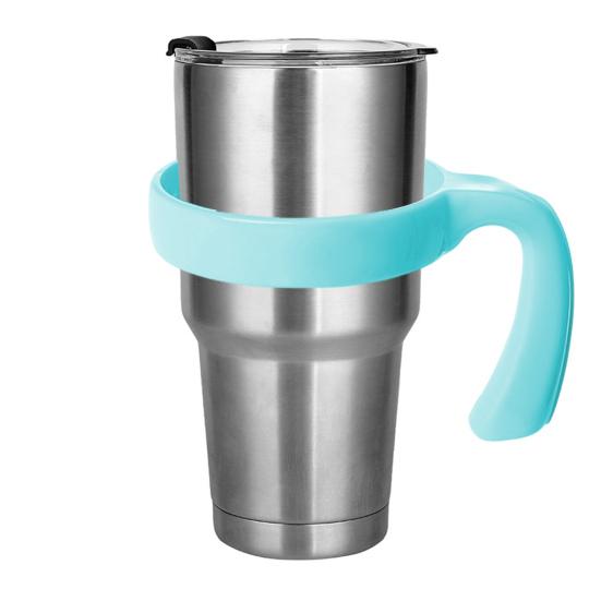 2 Pcs Tumbler Handle Attachment Ergonomic Grip Anti Slip Car Cup Holders BPA Free Travel Mug Handles for 20/32oz Tumbler Cup Accessories