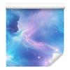 Watercolor Galaxy Wallpaper Azure, Blue, Lavender and Turquoise 50x1000